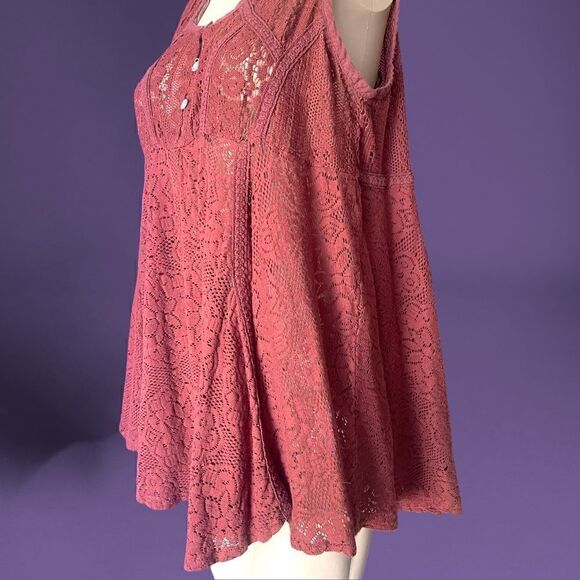 IN LUV Lace Brown Tank Size M - Picture 3 of 7